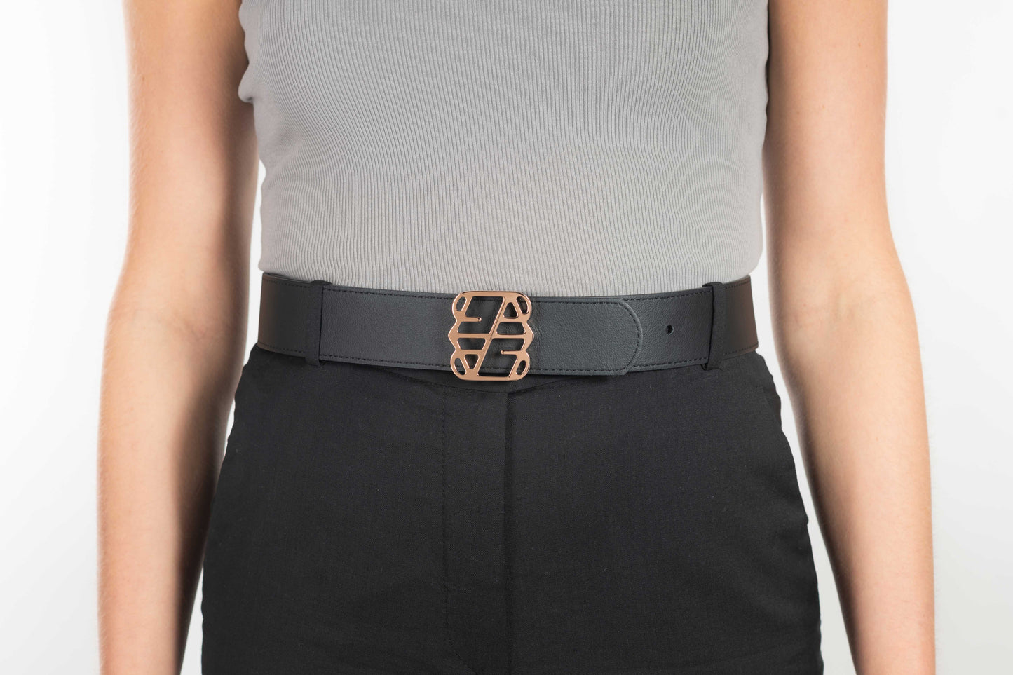Elegante Stretto - Black/Chocolate 4cm